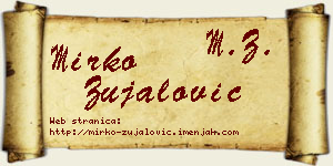 Mirko Zujalović vizit kartica